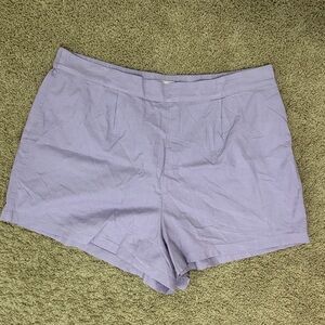 Abercrombie & Fitch Women’s Purple Linen Shorts Size XL New Without Tags